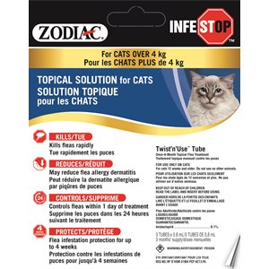 Zodiac Infestop Topical Flea Adulticide for Cats Over 4KG