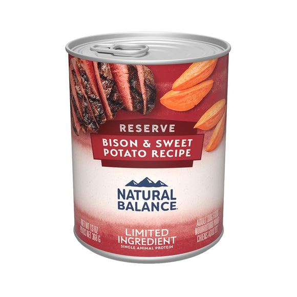 Natural Balance Reserve Bison & Sweet Potato Recipe Cans 13oz