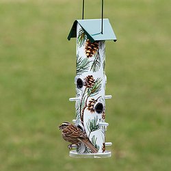 Perky-Pet Pine Metal Tube Bird Feeder – 1lb Seed Capacity