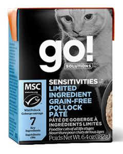 Go Sensitivities LID Grain Free Pollock Pate Cat 6.4OZ