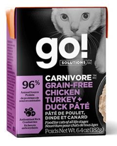 Go Carnivore Grain Free Chicken Turkey and Duck Pate Cat 6.4OZ