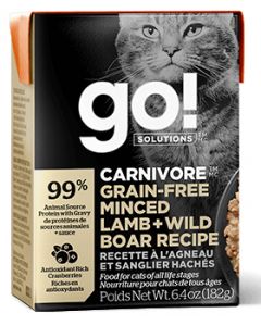 Go Carnivore Grain Free Minced Lamb and Wild Boar Cat 6.4OZ