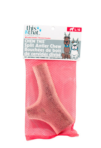 This & That ® Canine Co. Chew This Split Large Antler Chew