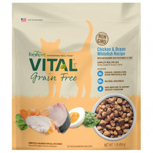 FRESH PET® VITAL® GRAIN FREE CHICKEN & OCEAN WHITEFISH RECIPE CAT FOOD 454 GM