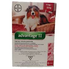 Advantage II Lrg Dog 11-25KG (Red)