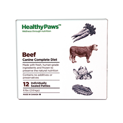 Healthy Paws Complete Dog Dinner Beef 12 x 1/2 lb