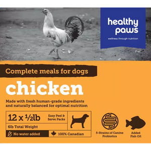 Healthy Paws Complete Dog Dinner Chicken 12 x 1/2 lb